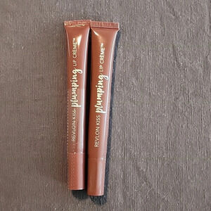 (2) Revlon Kiss Plumping Lip Creme-515 Almond Suede